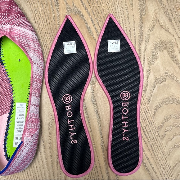 Rothy’s The Point Pink Plaid Limited Edition Ballet Flats Women’s Size 8.5 - Picture 9 of 9